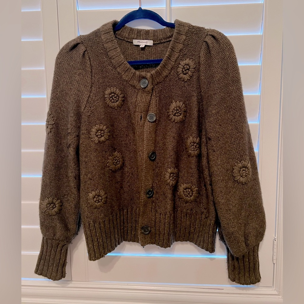 Madewell olive cardigan